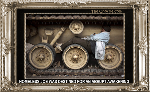 Homeless Joe was destined for an abrupt awakening 