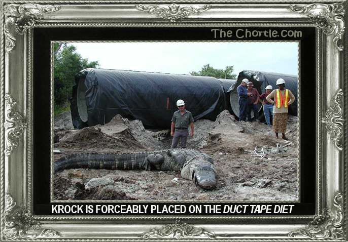 Krock is forceably placed on the Duct Tape Diet