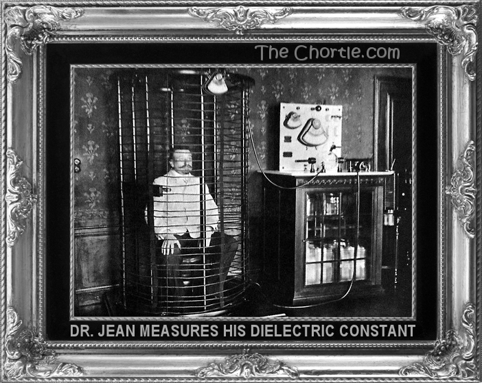 Dr. Jean measures his dielectric constant
