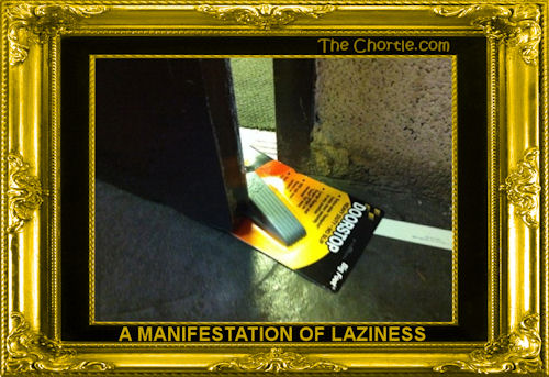 A manifestation of laziness