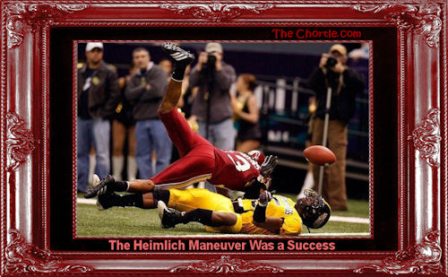 The Heimlich maneuver was a success.