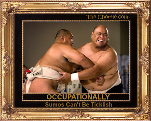 Occupationally, sumos can't be ticklish.