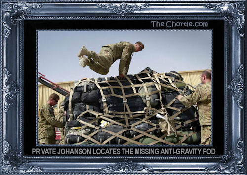 Private Johanson locates the missing anti-gravity pod