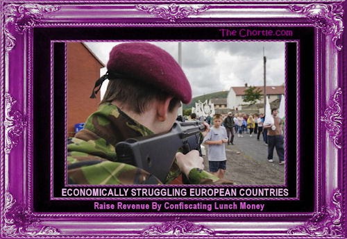 Economically struggling European countries raise revenue by confiscating lunch money