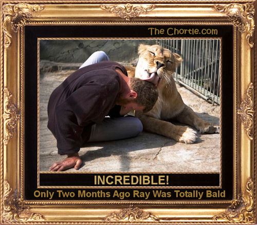 INCREDIBLE! Only two months ago Ray was totally bald