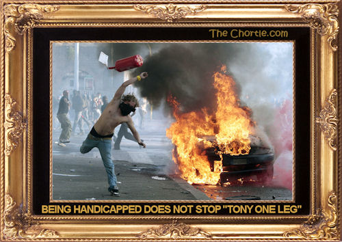 Being handicapped does not stop "Tony One Leg"