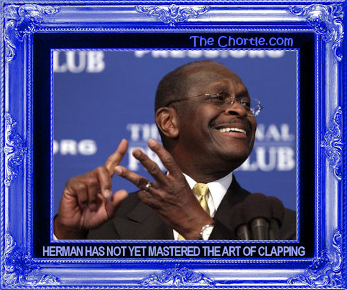 Herman has not yet mastered the art of clapping
