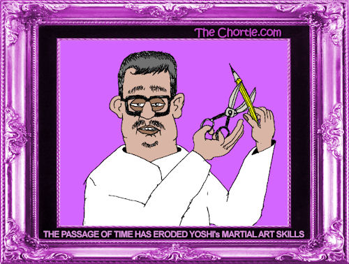 The passage of time has eroded Yoshi's martial art skills