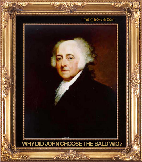 Why did John choose the bald wig?