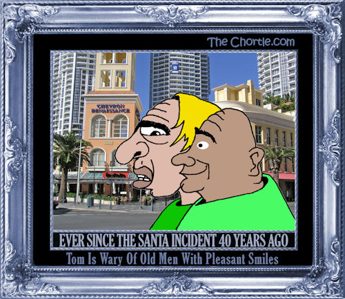 Ever since the Santa incident 40 years ago, Tom is wary of old men with pleasant smiles