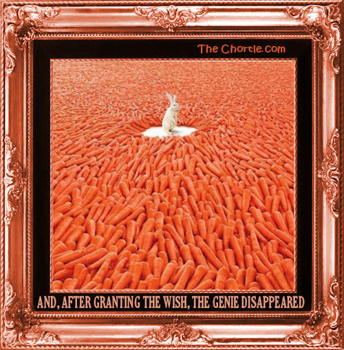 And, after granting the wish, the genie disappeared