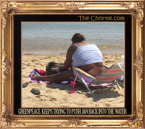 Greenpeace keeps trying to push Jan back into the water