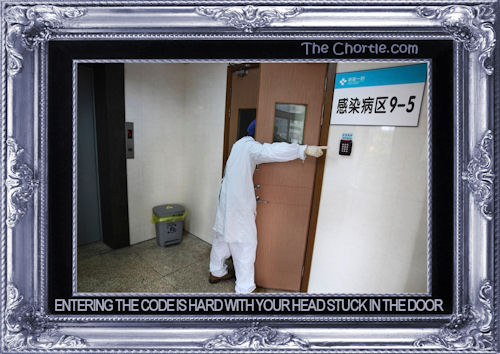 Entering the code is hard with your head stuck in the door