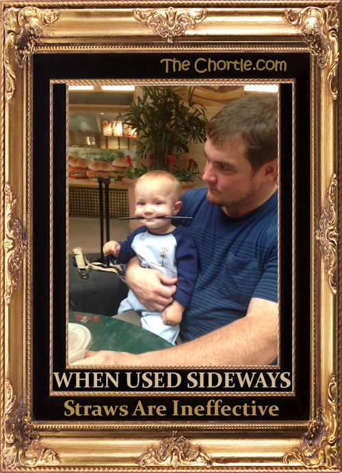 When used sideways, straws are ineffective