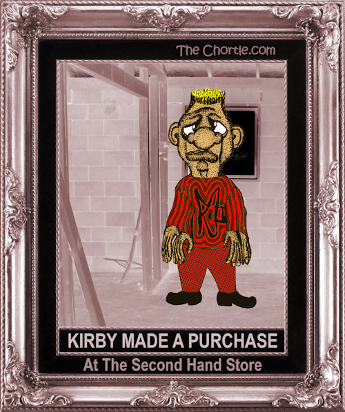 Kirby made a purchase at the second hand store