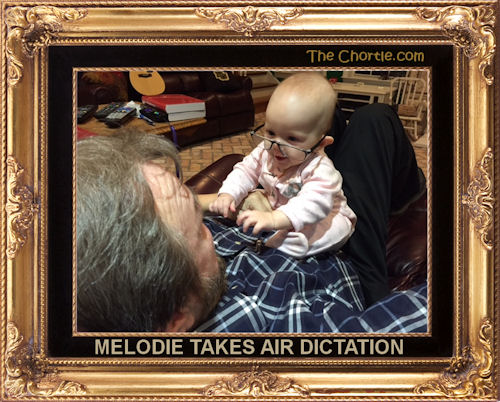 Melodie takes air dictation