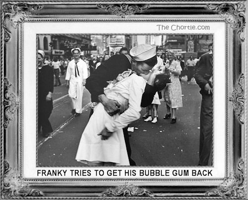 Franky tries to get his bubble gum back
