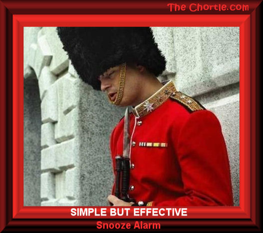 Simple but effective snooze alarm.