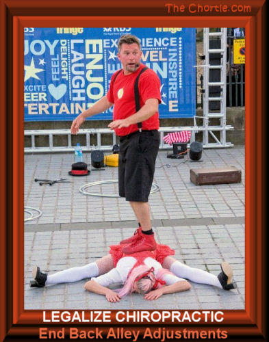 Legalize Chiropractic. Stop back alley adjustments.