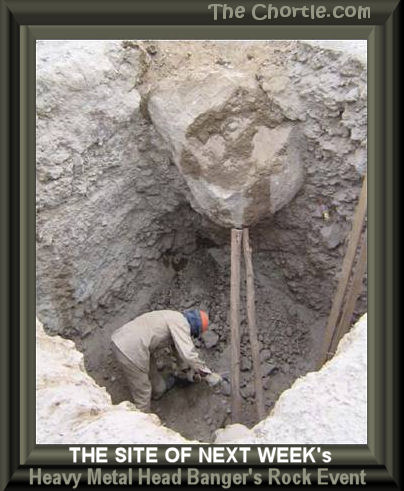 The site of next week's heavy metal head banger's rock event