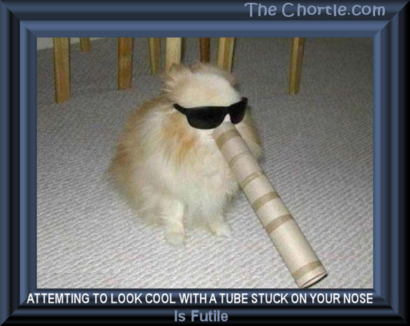 Attempting to look cool with a tube stuck on your nose is futile