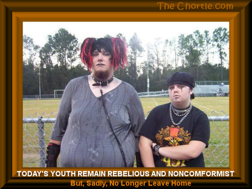 Today's youth remain rebelious and nonconformist but, sadly, no longer leave home