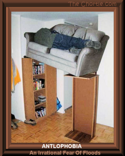 Antlophobia. An irrational fear of floods