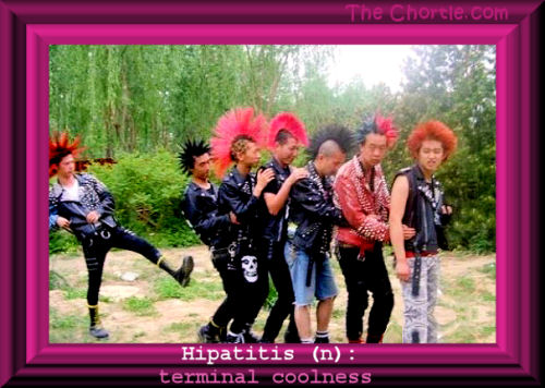 Hipatitis (n.) terminal coolness