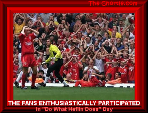 The fans enthuiastically participated in "Do What Heflin Does" Day