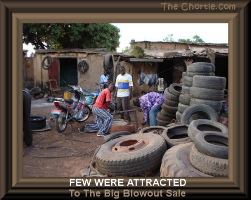 Few were attracted to the big blowout sale