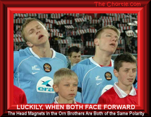 Luckily, when both faced forward, the head magnets of the Orn brothers are both of the same polarity.