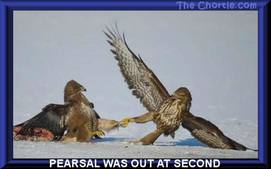 Pearsal was out at second.