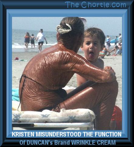 Kristen misunderstood the function of Duncan's brand wrinkle cream.