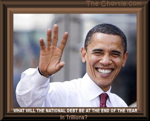 What will be the national debt at the end of the year in trillions? 