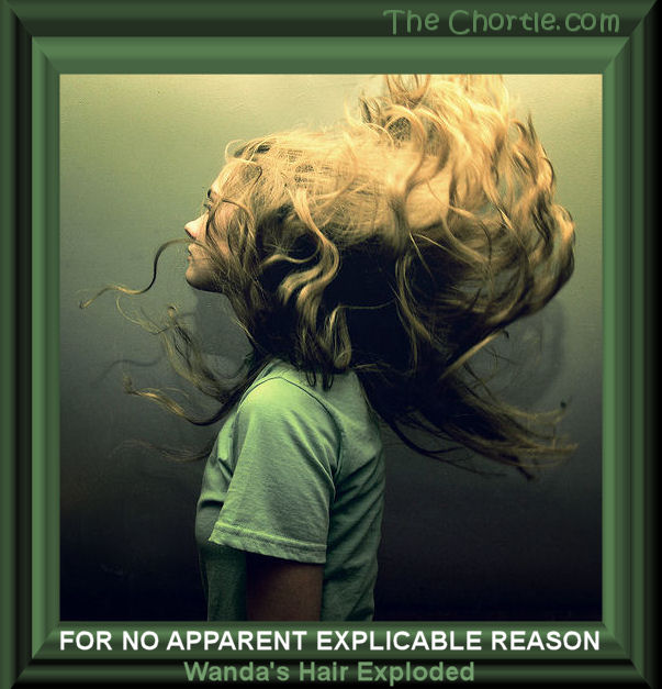For no apparant explicable reason, Wanda's hair exploded.