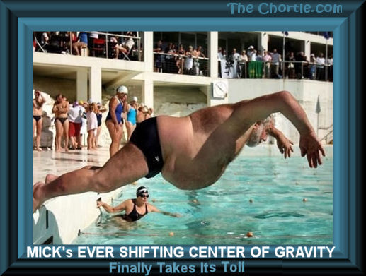 Mick's ever shifting center of gravity finally takes its toll