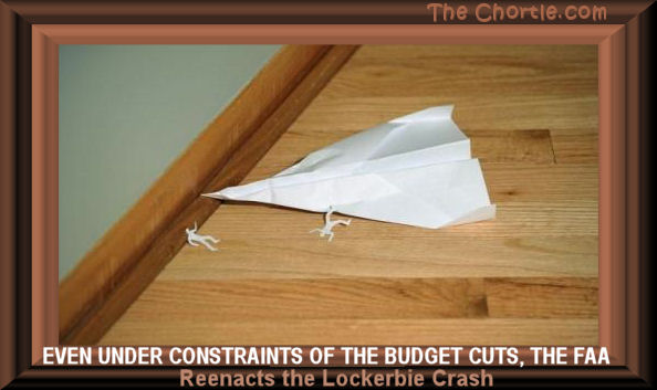 Even under constraints of the budget cuts, the FAA reienacts the Lockerbie crash. 