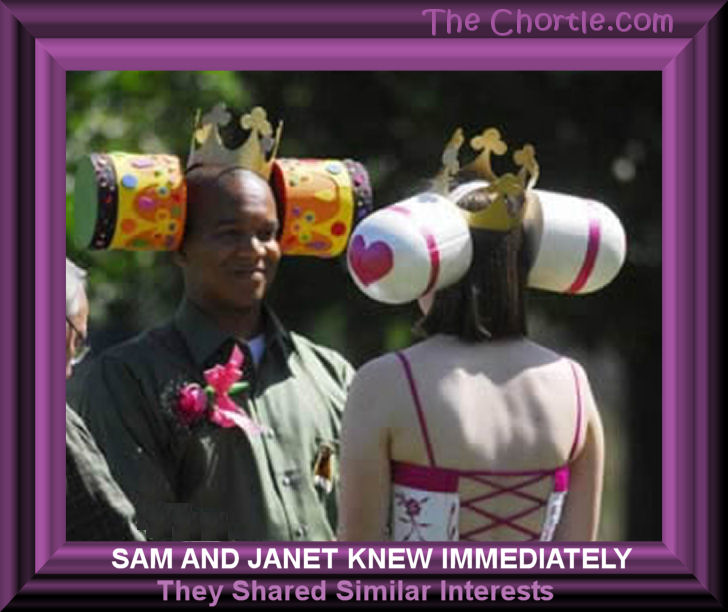 Sam and Janet knew immediately they shared similar interests.