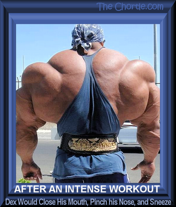 After workouts, Lance liked to sneeze while covering his mouth and pinching his nose.