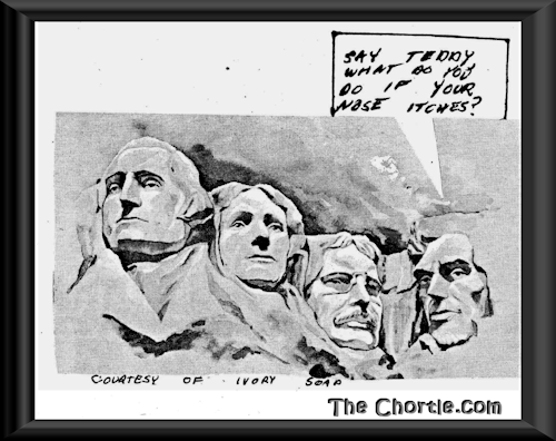 Say Teddy. What do you do if your nose itches? (Courtesy of Ivory Soap)