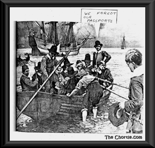 We forgot our passports.