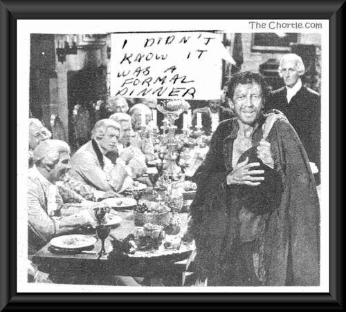 I didn't know it was a formal dinner