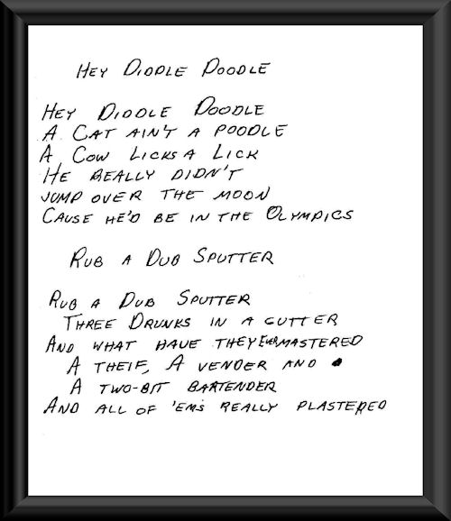 Hey Diddle Doodle | Rub a dub Sputter