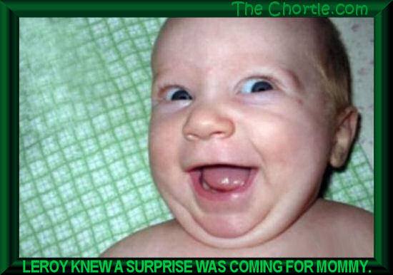 Leroy knew a surprise was coming for Mommy.