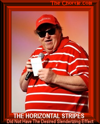 The horizontal stripes did not have the desired slenderizing effect.