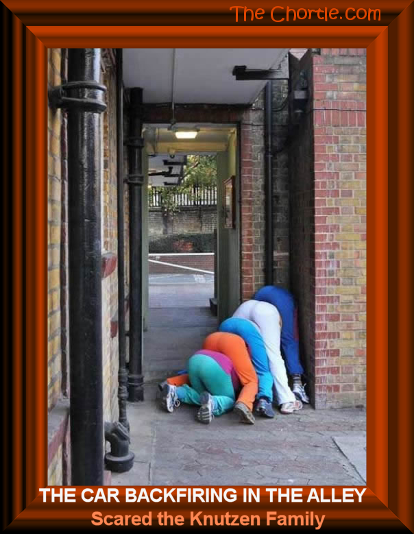 The car backfiring in the alley scared the Knutzen family.