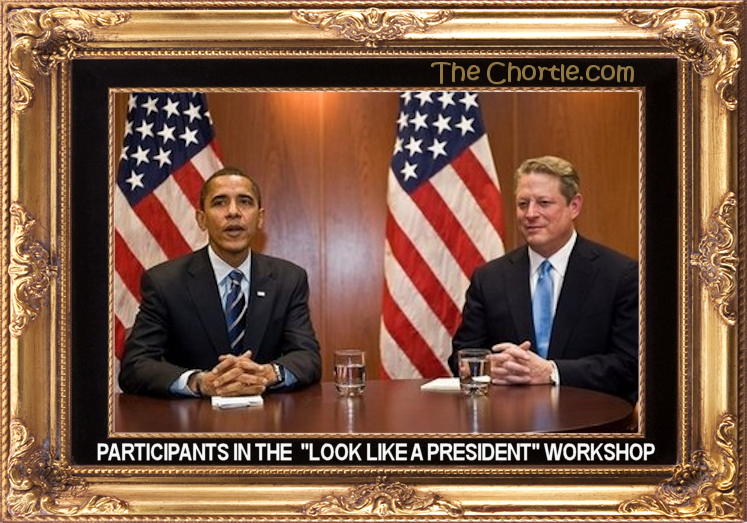 At the "Looking Presedential" workshop.