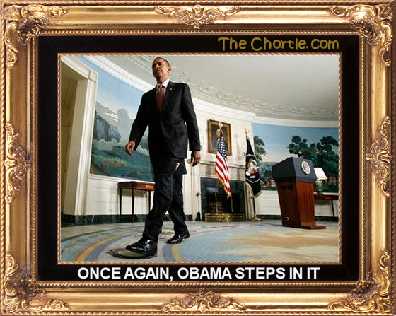 Once again, Obama steps in it.