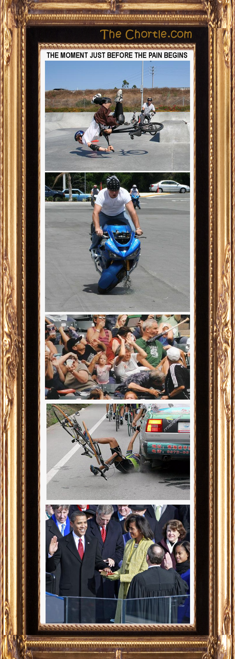 The moment just before the pain begins.