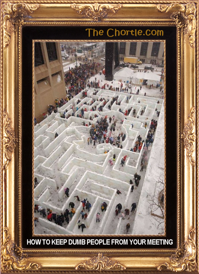 How to keep dumb people from your meeting.